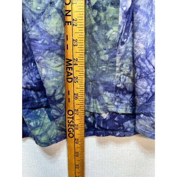 Cabi Womens Woodstock Tunic Blouse Medium Multicolor Tie-Dye Button Front Casual - Picture 9 of 13